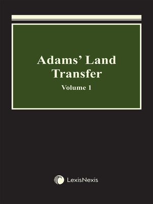 cover image of Adams' Land Transfer